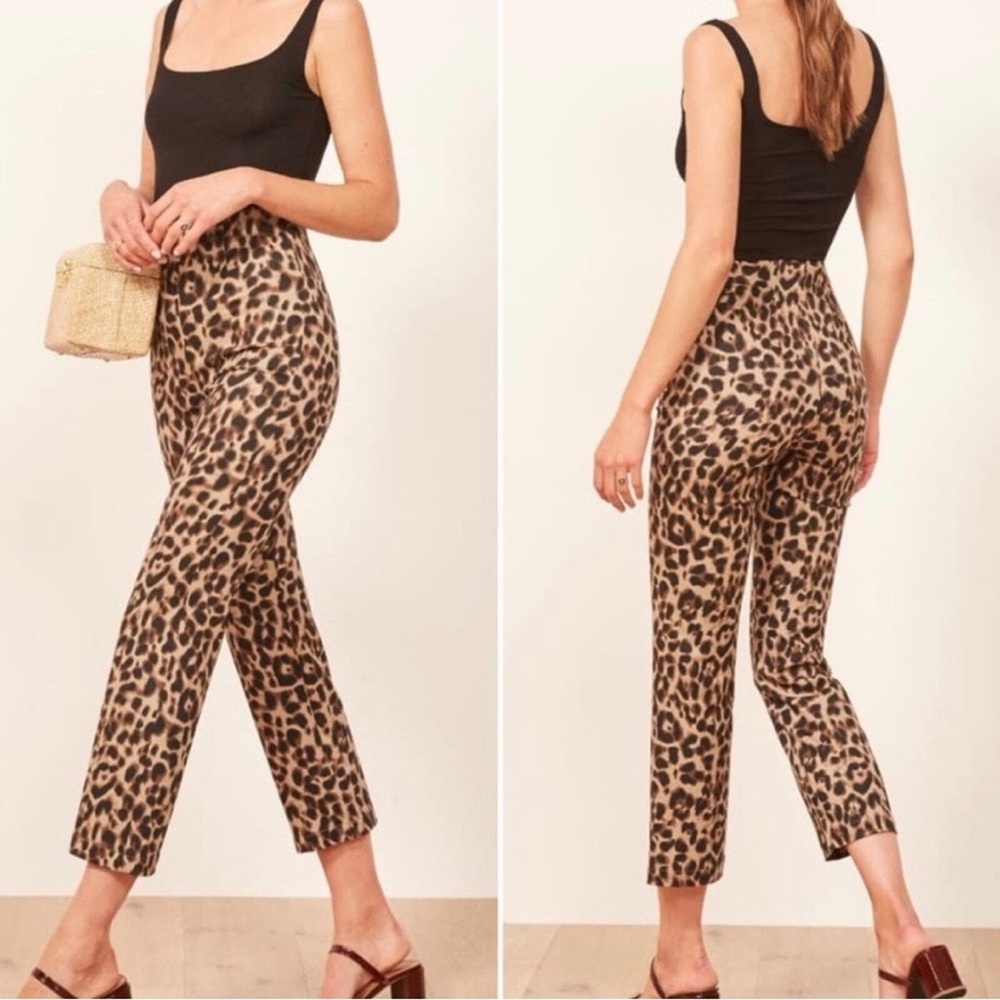 Reformation Marlon Pant - Leopard Print
